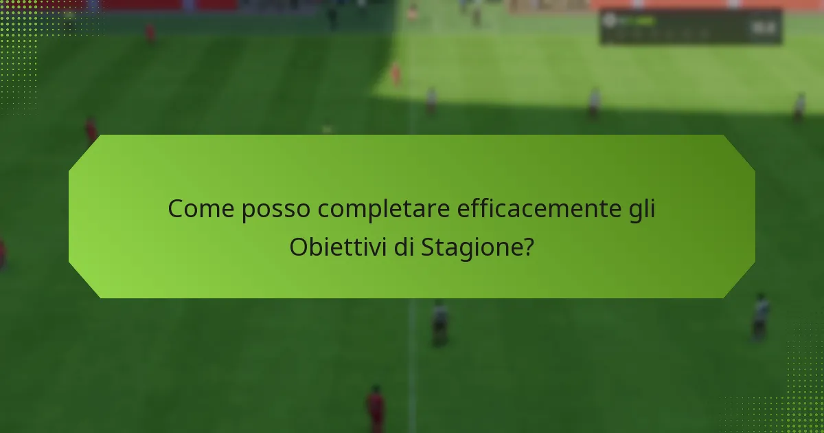 Come posso tenere traccia dei miei progressi sugli Obiettivi di Stagione?