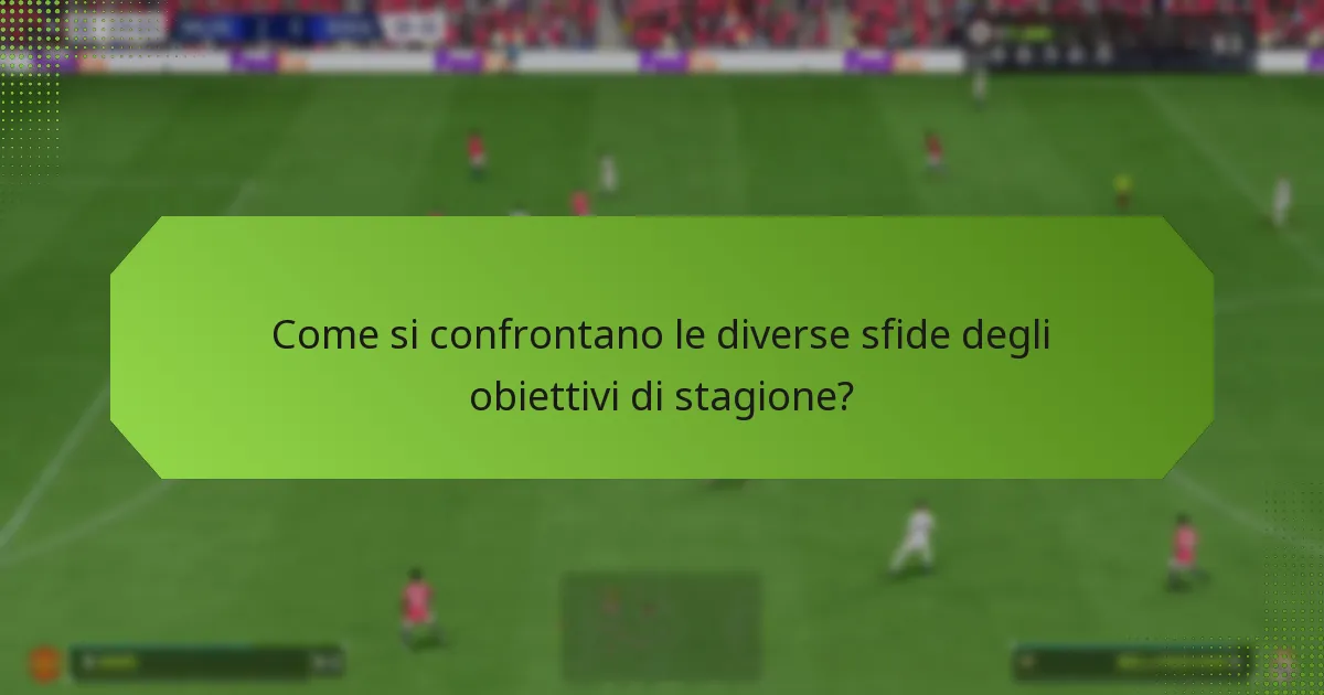 Come possono i giocatori strategizzare efficacemente per le sfide degli obiettivi di stagione?