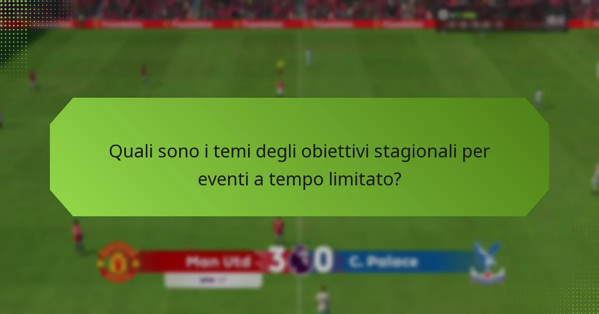 Come si confrontano gli obiettivi stagionali con eventi precedenti?